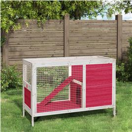 vidaXL Coelheira 103x44x69,5 cm pinho maciço vermelho