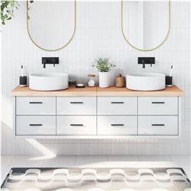 vidaXL Bancada p/ casa de banho 180x30x6 madeira maciça não tratada