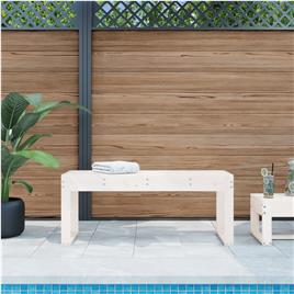 vidaXL Banco de jardim 110x38x45 cm madeira de pinho maciça branco