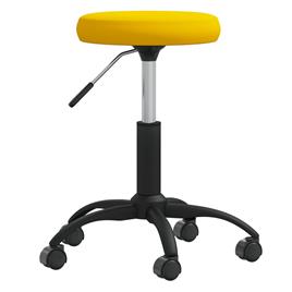vidaXL Banco de massagens veludo amarelo mostrada