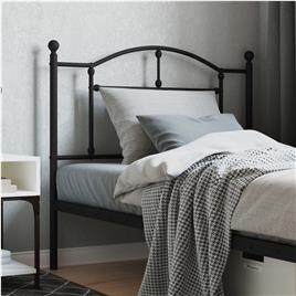 vidaXL Cabeceira de cama 100 cm metal preto