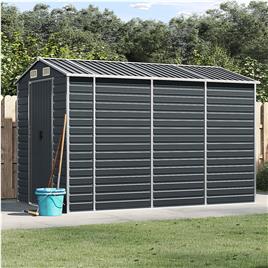 vidaXL Abrigo de jardim 191x300x198 cm aço galvanizado antracite