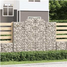 vidaXL Cestos gabião arqueados 40 pcs 200x50x160/180 ferro galvanizado