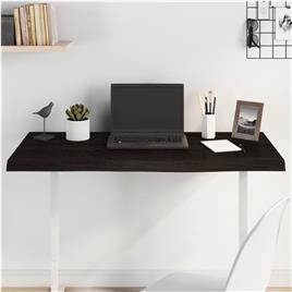 vidaXL Tampo de mesa 100x60x4 cm carvalho tratado cinza-escuro