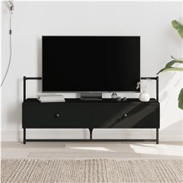 vidaXL Móvel p/ TV de parede 100,5x30x51 cm derivados de madeira preto