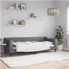vidaXL Sofá-cama 80x200 cm tecido cinzento-escuro