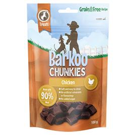 Barkoo Chunkies Meat Cubes Snacks para cães 100 g - Pack económico: Frango 6 x 100 g