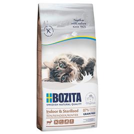 Bozita embalagem pequena 2 x 2 kg - Pack económico - Grainfree Indoor & Sterilised com rena