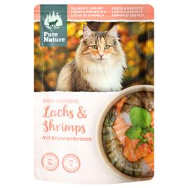 Pure Nature Cat com salmão e camarão - Pack económico: 24 x 80 g
