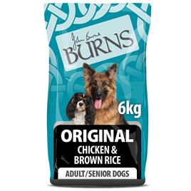 Burns Adult Original & Senior frango e arroz integral - 6 kg