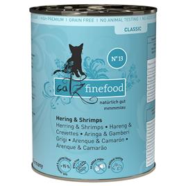 catz finefood Pack económico: 12 x 400 g - Arenque e camarão