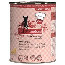catz finefood Ragout 6 x 380 g comida húmida para gatos - N.º 603 Ganso e peru