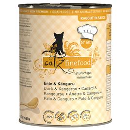 catz finefood Ragout 6 x 380 g comida húmida para gatos - N.º 607 Pato e canguru