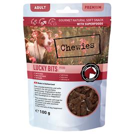 Chewies Lucky Bits Adult snacks para cães - Pack económico: cavalo 3 x 100 g