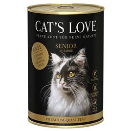 Cat's Love 6 x 400 g comida húmida para gatos - Senior Pato