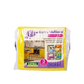 Pano Absorvente Sayma Amarelo 36X40cm Pack 3