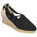 Alpargatas Sandalia de piel de mujer by TROPPA (R.ST)  Preto Disponível em tamanho para senhora. 36,37,38,39,40,41,35.Mulher > Calçasdos > Espadrilhas