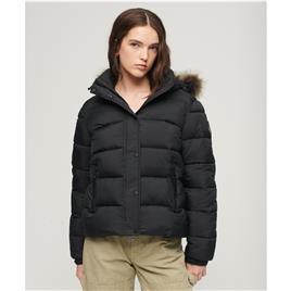 Superdry Blusão curto com capuz e fecho