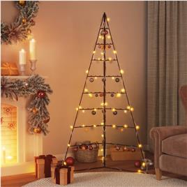 vidaXL Árvore de Natal para decoração 180 cm metal preto