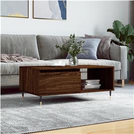 vidaXL Mesa de centro 90x50x36,5cm derivados madeira carvalho castanho