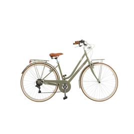 Bicicleta cidade 619L, estrutura de aço verde militar