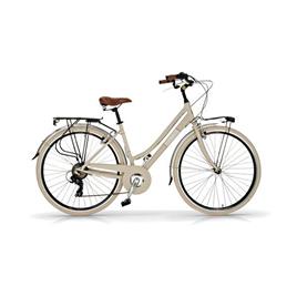 Bicicleta cidade 605AL mulher, quadro alumínio, cor bege