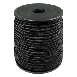 Corda de campismo Paracord | 7 mm de espessura / 50 m de comprimento | Preto