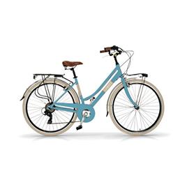 Bicicleta cidade 605AL mulher, quadro alumínio, cor azul