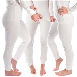 Conjunto de 3 calças térmicas para senhora | Calças de desporto | Creme