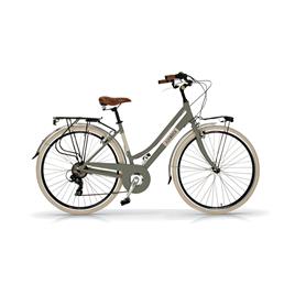 Bicicleta cidade 605AL mulher, quadro alumínio, cor cinza