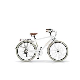 Bicicleta cidade 605 AM, quadro alumínio, 6 velocidades, branco