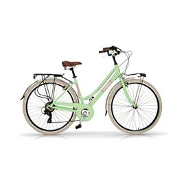 Bicicleta cidade 605AL mulher, quadro alumínio, cor verde giulieta