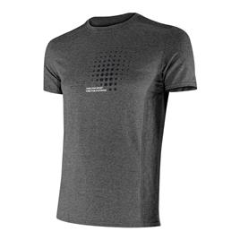 Camiseta técnica homem manga curta Fitness Running Cardio Melange cinza