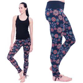 Leggings de yoga e Pilates em algodão orgânico, energia mandala