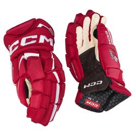 Luvas de Hóqui Vermelho/Branco Seniores CCM JETSPEED FT6 PRO