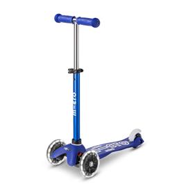 TROTINETE INFANTIL MICRO MINI DELUXE LED AZUL-BRANCO  DE 3 RODAS