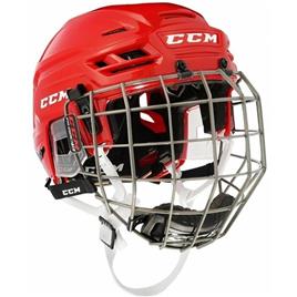 Capacete hóquei no gelo Vermelho Adultos CCM TACKS 210 Combo