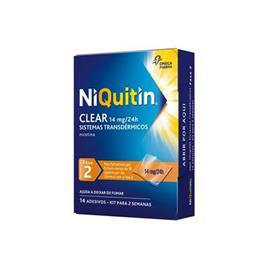 Niquitin Clear Adesivos Nicotina 14 mg Fase 2 14 sistemas transdérmicos