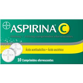 Aspirina C 400 mg Dor e Febre 10 comprimidos