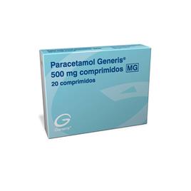 Paracetamol 500 mg Dor e Febre Generis 20 comprimidos