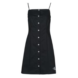 Calvin Klein Jeans  Vestidos curtos COTTON TWILL BUTTON DRESS  Preto Disponível em tamanho para senhora. S,M,L,XS.Mulher > Roupas > Vestidos 