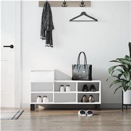 vidaXL Sapateira 102x36x60 cm derivados de madeira branco