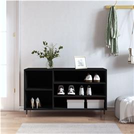 vidaXL Sapateira 102x36x60 cm derivados de madeira preto