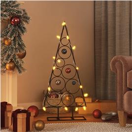 vidaXL Árvore de Natal para decoração 90 cm metal preto