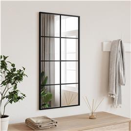 vidaXL Espelho de parede retangular 40x80 cm ferro preto
