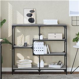 vidaXL Mesa consola 103x32x95 cm derivados de madeira cinzento sonoma