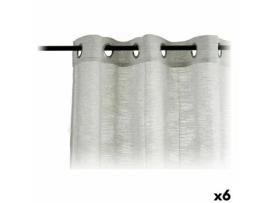 Cortinas 140 x 260 cm Cinzento (6 Unidades)