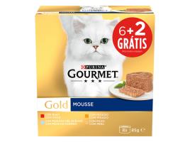 Comida Húm Gato Gourmet Gold Mousse 85g 6+2