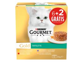 Comida Húm Gato Gourmet Gold Tartelette 85g 6+2