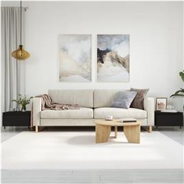 vidaXL Mesas de centro 2 pcs 50x46x35 cm derivados de madeira preto